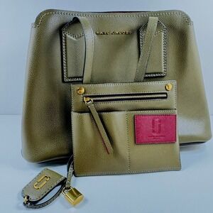 Marc Jacobs The Editor Purse Bag Lichen Green Pebbled Leather Unused w/ Dust Bag